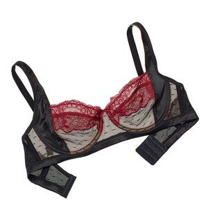 Unlined Plus Satin Lace Women’s Underwear Nylon Mesh Bra